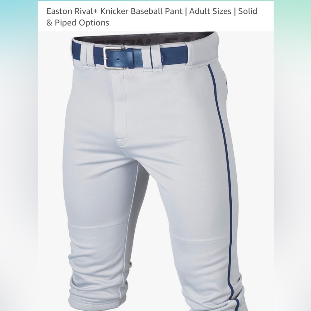 NWT Easton Rival Knicker Baseball Pant navy piping M